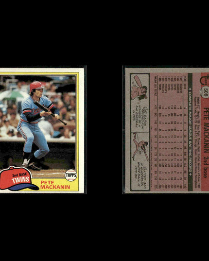 Minnesota Twins 1981 Topps Baseball 47-Card Lot Topps VG