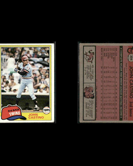 Minnesota Twins 1981 Topps Baseball 47-Card Lot Topps VG