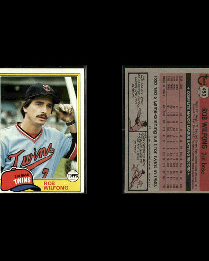 Minnesota Twins 1981 Topps Baseball 47-Card Lot Topps VG