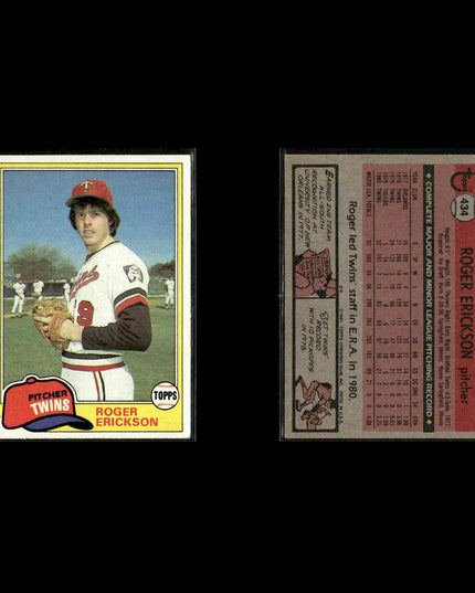 Minnesota Twins 1981 Topps Baseball 47-Card Lot Topps VG