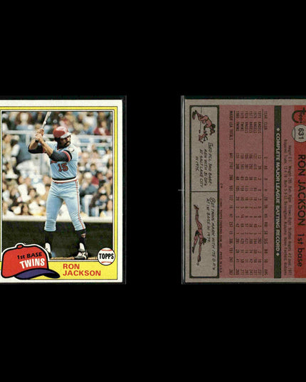 Minnesota Twins 1981 Topps Baseball 47-Card Lot Topps VG