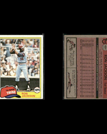 Minnesota Twins 1981 Topps Baseball 47-Card Lot Topps VG