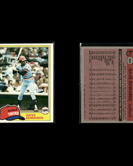 Minnesota Twins 1981 Topps Baseball 47-Card Lot Topps VG