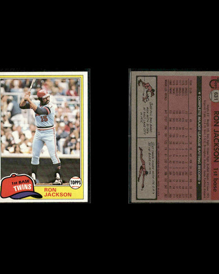 Minnesota Twins 1981 Topps Baseball 47-Card Lot Topps VG