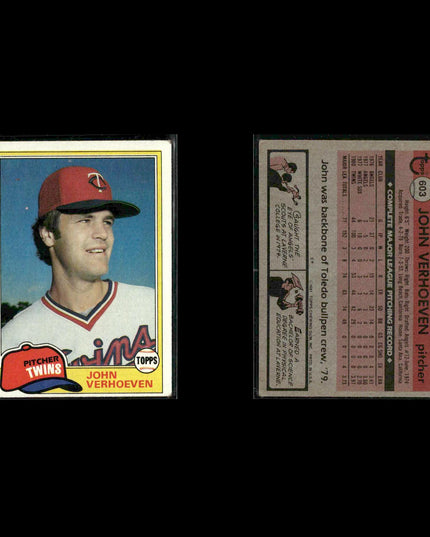 Minnesota Twins 1981 Topps Baseball 47-Card Lot Topps VG