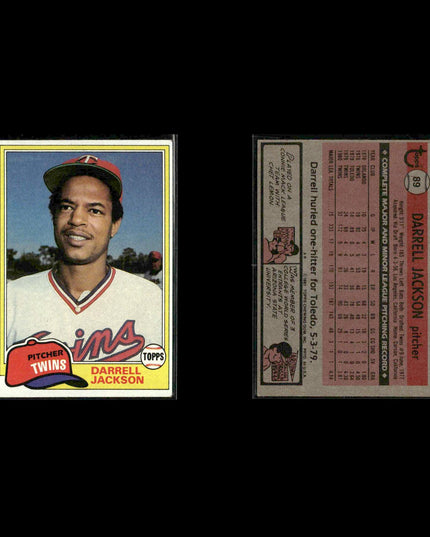 Minnesota Twins 1981 Topps Baseball 47-Card Lot Topps VG