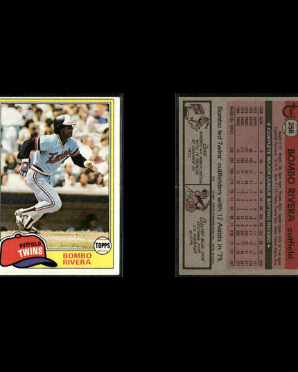 Minnesota Twins 1981 Topps Baseball 47-Card Lot Topps VG