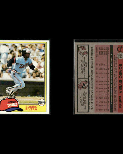Minnesota Twins 1981 Topps Baseball 47-Card Lot Topps VG