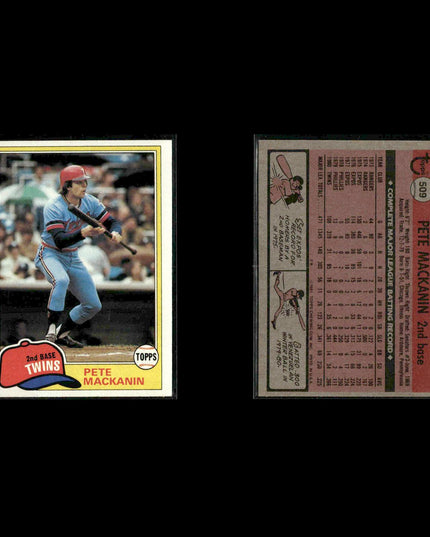 Minnesota Twins 1981 Topps Baseball 47-Card Lot Topps VG