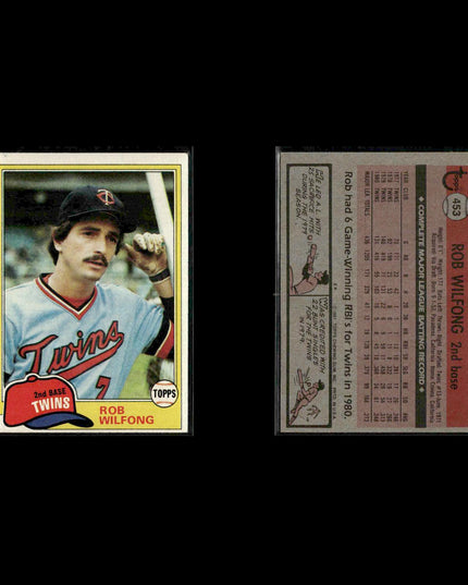 Minnesota Twins 1981 Topps Baseball 47-Card Lot Topps VG