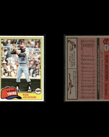 Minnesota Twins 1981 Topps Baseball 47-Card Lot Topps VG
