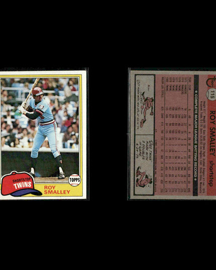Minnesota Twins 1981 Topps Baseball 47-Card Lot Topps VG