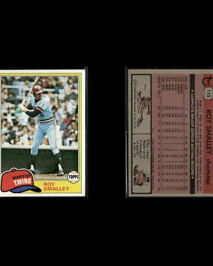 Minnesota Twins 1981 Topps Baseball 47-Card Lot Topps VG