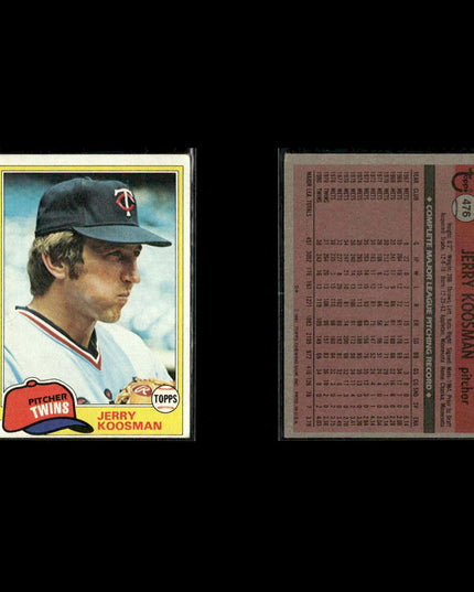 Minnesota Twins 1981 Topps Baseball 47-Card Lot Topps VG