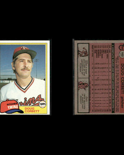 Minnesota Twins 1981 Topps Baseball 47-Card Lot Topps VG