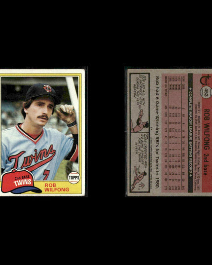 Minnesota Twins 1981 Topps Baseball 47-Card Lot Topps VG