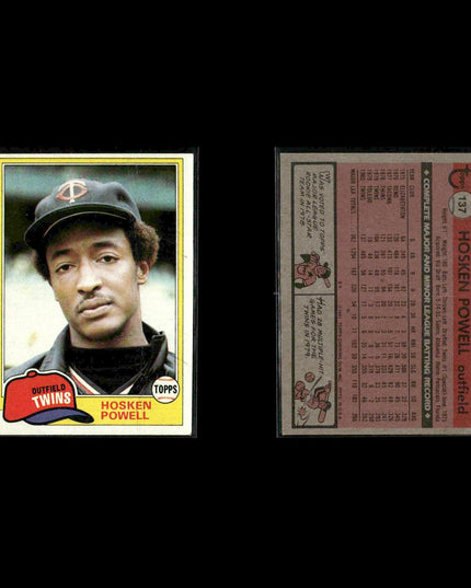 Minnesota Twins 1981 Topps Baseball 47-Card Lot Topps VG