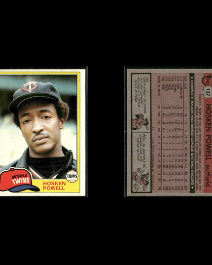 Minnesota Twins 1981 Topps Baseball 47-Card Lot Topps VG