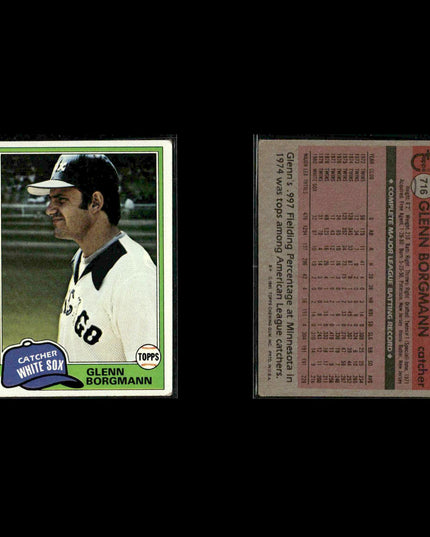 Chicago White Sox 1981 Topps Baseball 36-Card Lot Topps VG