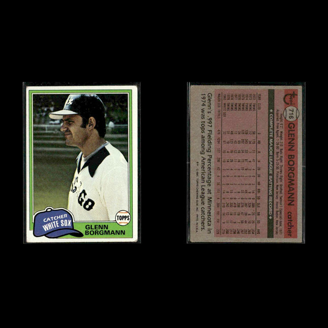 Chicago White Sox 1981 Topps Baseball 36-Card Lot Topps VG