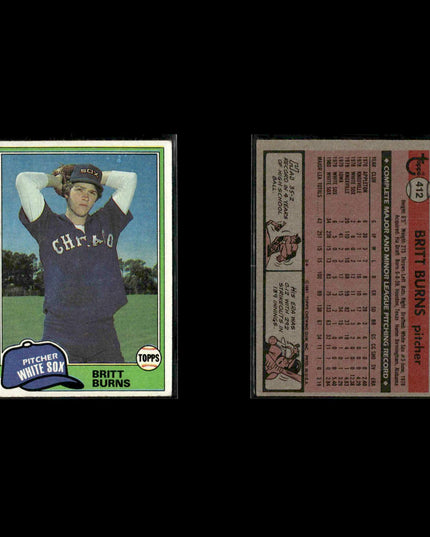 Chicago White Sox 1981 Topps Baseball 36-Card Lot Topps VG