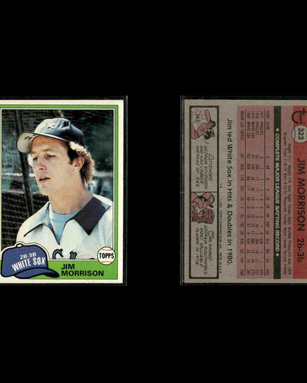 Chicago White Sox 1981 Topps Baseball 36-Card Lot Topps VG