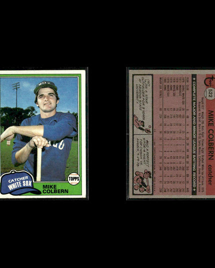 Chicago White Sox 1981 Topps Baseball 36-Card Lot Topps VG