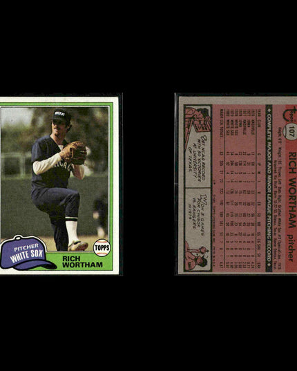 Chicago White Sox 1981 Topps Baseball 36-Card Lot Topps VG