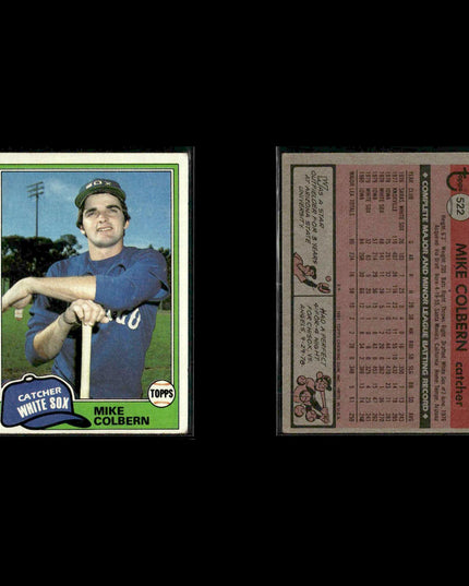 Chicago White Sox 1981 Topps Baseball 36-Card Lot Topps VG
