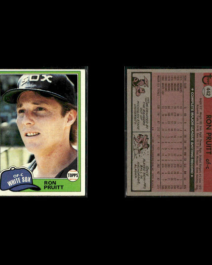 Chicago White Sox 1981 Topps Baseball 36-Card Lot Topps VG