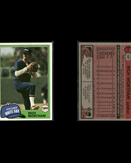 Chicago White Sox 1981 Topps Baseball 36-Card Lot Topps VG