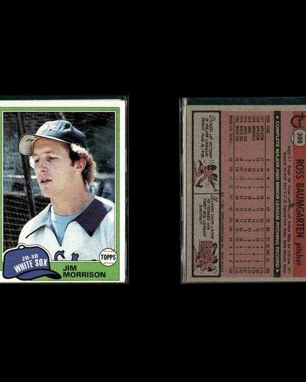 Chicago White Sox 1981 Topps Baseball 36-Card Lot Topps VG