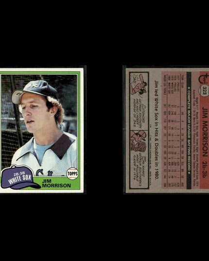 Chicago White Sox 1981 Topps Baseball 36-Card Lot Topps VG