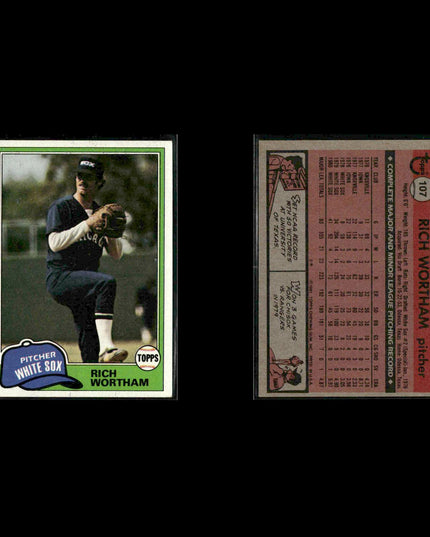 Chicago White Sox 1981 Topps Baseball 36-Card Lot Topps VG