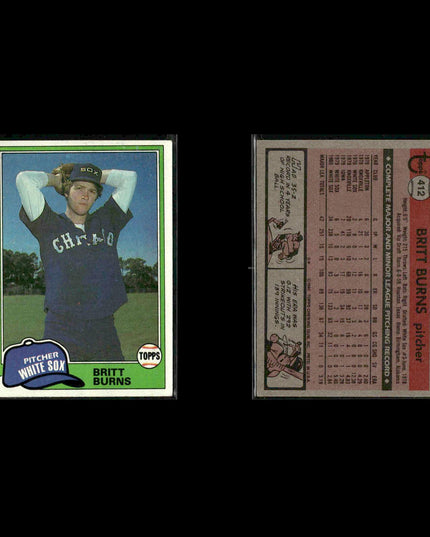 Chicago White Sox 1981 Topps Baseball 36-Card Lot Topps VG