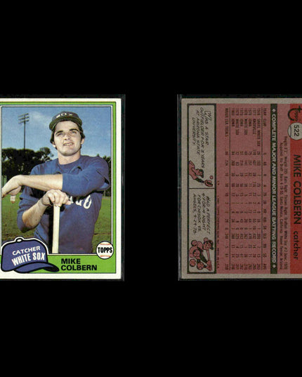 Chicago White Sox 1981 Topps Baseball 36-Card Lot Topps VG