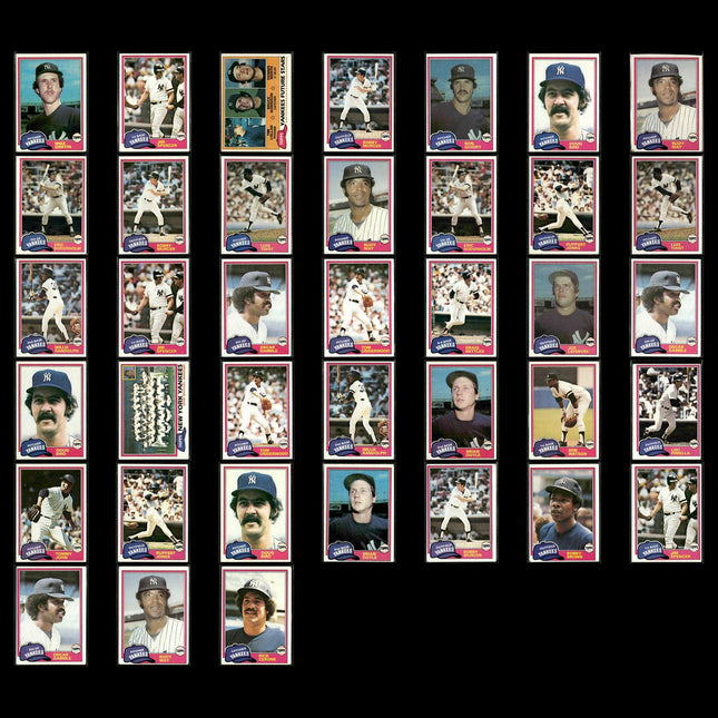 New York Yankees 1981 Topps Baseball 38-Card Lot Topps VG