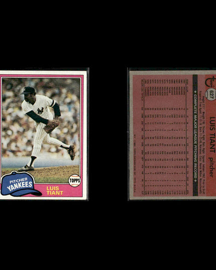 New York Yankees 1981 Topps Baseball 38-Card Lot Topps VG