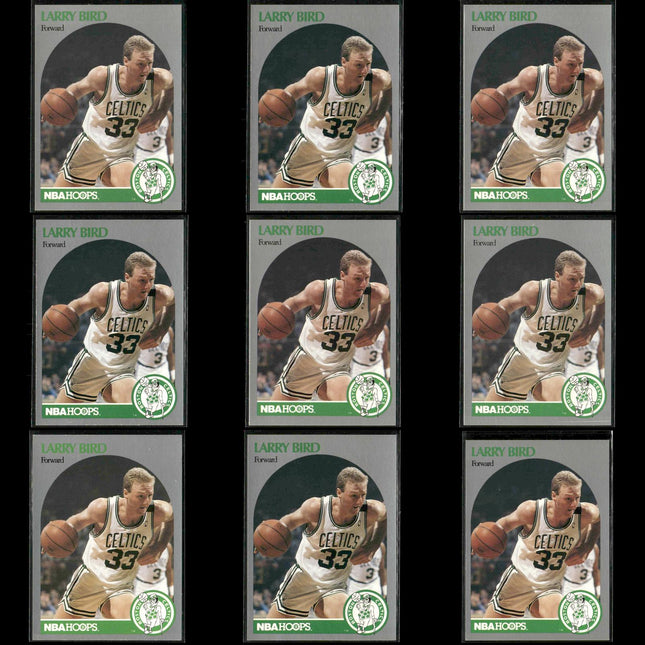 Larry Bird Boston Celtics Basketball 9-Card Lot NBA Hoops EX