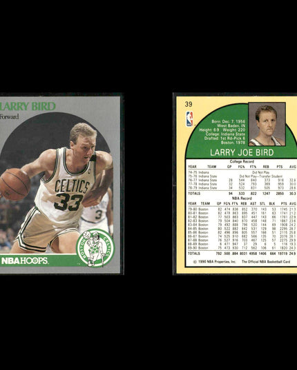 Larry Bird Boston Celtics Basketball 9-Card Lot NBA Hoops EX