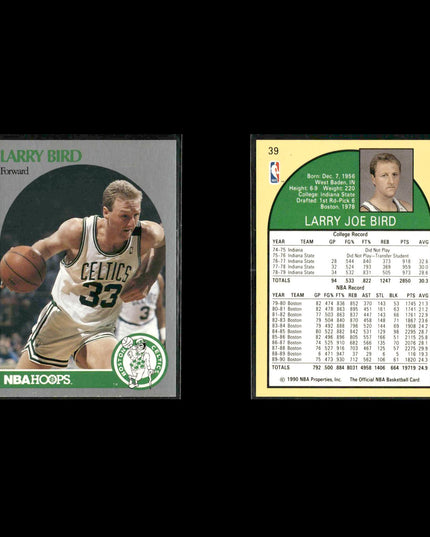 Larry Bird Boston Celtics Basketball 9-Card Lot NBA Hoops EX