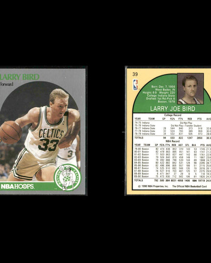 Larry Bird Boston Celtics Basketball 9-Card Lot NBA Hoops EX