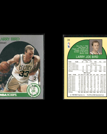 Larry Bird Boston Celtics Basketball 9-Card Lot NBA Hoops EX