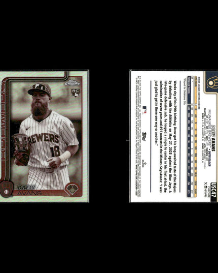 2025 Topps Chrome Sepia Refractor Baseball 4-Card Lot Caleb Durbin NM+