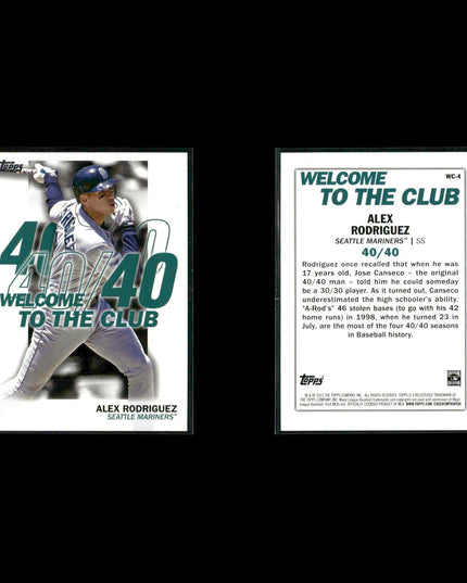Alex Rodriguez Seattle Mariners Baseball 11-Card Lot Topps EX