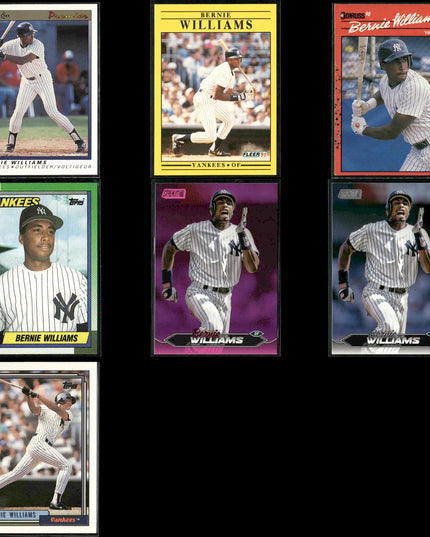 Bernie Williams New York Yankees Baseball 7-Card Lot Topps EX
