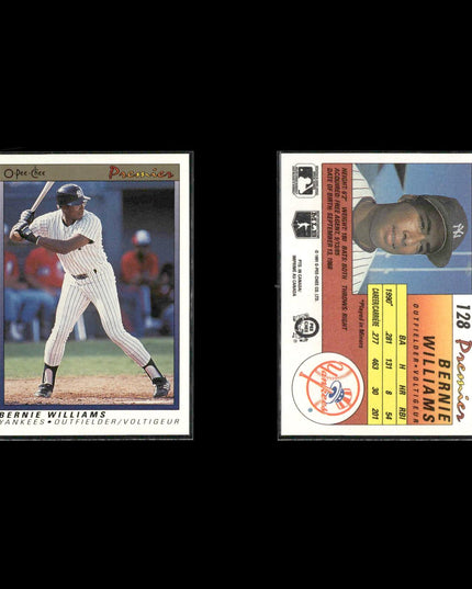 Bernie Williams New York Yankees Baseball 7-Card Lot Topps EX