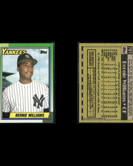 Bernie Williams New York Yankees Baseball 7-Card Lot Topps EX