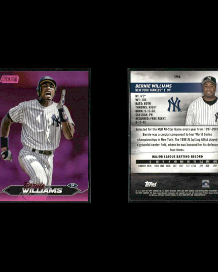 Bernie Williams New York Yankees Baseball 7-Card Lot Topps EX