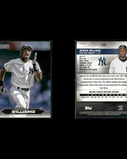Bernie Williams New York Yankees Baseball 7-Card Lot Topps EX
